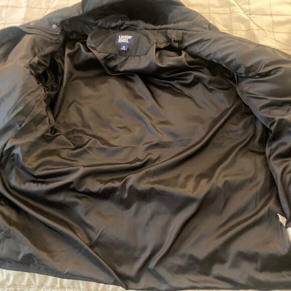 Lands End - size XL - Men's Puffer Coat Black hooded -Primaloft Quilt Insulated - Picture 8 of 12